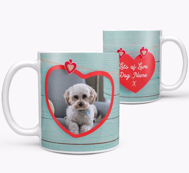 Photo Upload 'Hearts' Mug - Personalized for your {breedFullName}